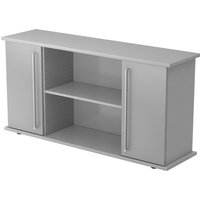 KAPA SB | Sideboard | mit Türen - Grau/Silber Chromgriff Metall