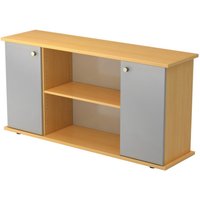KAPA SB | Sideboard | mit Türen - Buche/Silber mit Knauf
