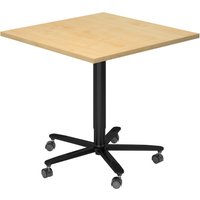 BISTRO 88Q D - System Konferenztisch Ahorn 80 x 80 Schwarz