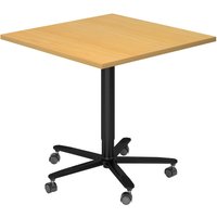 BISTRO 88Q D - System Konferenztisch Buche 80 x 80 Schwarz