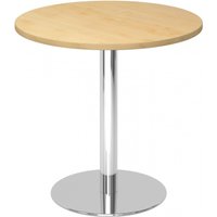 BISTRO F80R C - System Konferenztisch Ahorn Chrom Ø 80
