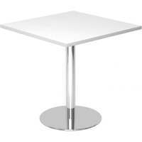 BISTRO F88Q C - System Konferenztisch Weiß 80 x 80 Chrom