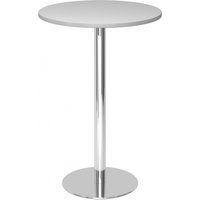 BISTRO H80R C - System Konferenztisch Grau Chrom Ø 80