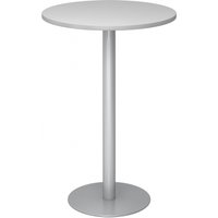 BISTRO H80R S - System Konferenztisch Grau Silber Ø 80