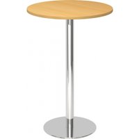 BISTRO H80R C - System Konferenztisch Buche Chrom Ø 80