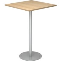 BISTRO H88Q S - System Konferenztisch 80 x 80 Eiche Silber