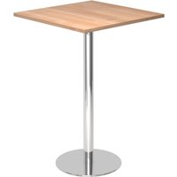 BISTRO H88Q C - System Konferenztisch Nussbaum 80 x 80 Chrom