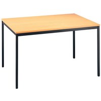 VEKTOR 6 - Buche 120 x 80 Gestell Schwarz