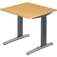 XTRA XB 8 GC | Schreibtisch - Buche 80 x 80 höhenverstellbar