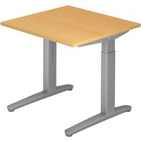 XTRA XB 8 SS | Schreibtisch - Buche 80 x 80 höhenverstellbar