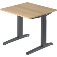XTRA XB 8 GG | Schreibtisch - 80 x 80 Eiche höhenverstellbar