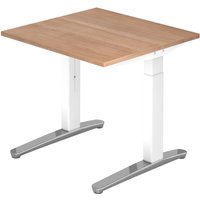 XTRA XB 8 WC | Schreibtisch - Nussbaum 80 x 80 höhenverstellbar