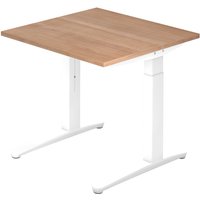 XTRA XB 8 WW | Schreibtisch - Nussbaum 80 x 80 höhenverstellbar
