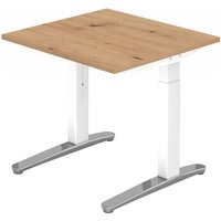 XTRA XB 8 WC | Schreibtisch - 80 x 80 höhenverstellbar Asteiche
