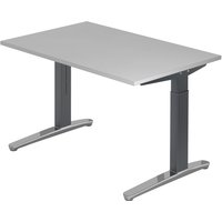 XTRA XB 12 GC | Schreibtisch - Grau 120 x 80 höhenverstellbar