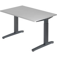 XTRA XB 12 GG | Schreibtisch - Grau 120 x 80 höhenverstellbar