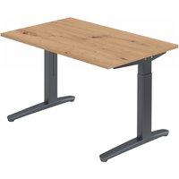 XTRA XB 12 GG | Schreibtisch - 120 x 80 höhenverstellbar Asteiche
