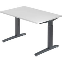 XTRA XB 12 GG | Schreibtisch - Weiß 120 x 80 höhenverstellbar
