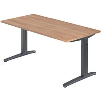 XTRA XB 16 GG | Schreibtisch - 160 x 80 Nussbaum höhenverstellbar