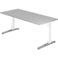 XTRA XB 19 WC | Schreibtisch - Grau 180 x 80 höhenverstellbar