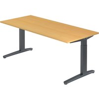 XTRA XB 19 GG | Schreibtisch - Buche 180 x 80 höhenverstellbar