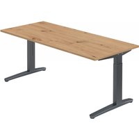 XTRA XB 19 GG | Schreibtisch - 180 x 80 höhenverstellbar Asteiche