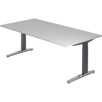 XTRA XB 2E GC | Schreibtisch - Grau 200 x 100 höhenverstellbar