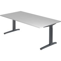 XTRA XB 2E GG | Schreibtisch - Grau 200 x 100 höhenverstellbar