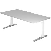 XTRA XB 2E WC | Schreibtisch - Grau 200 x 100 höhenverstellbar