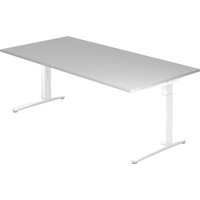 XTRA XB 2E WW | Schreibtisch - Grau 200 x 100 höhenverstellbar