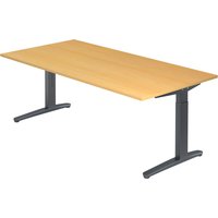 XTRA XB 2E GG | Schreibtisch - Buche 200 x 100 höhenverstellbar