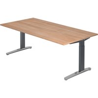 XTRA XB 2E GC | Schreibtisch - 200 x 100 Nussbaum höhenverstellbar