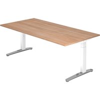 XTRA XB 2E WC | Schreibtisch - 200 x 100 Nussbaum höhenverstellbar