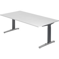 XTRA XB 2E GC | Schreibtisch - Weiß 200 x 100 höhenverstellbar