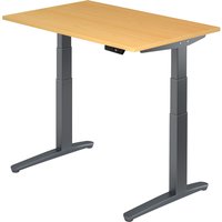 XBHM 12 GG | Schreibtisch - Buche 120 x 80 elektrisch höhenverstellbar