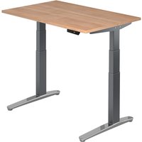 XBHM 12 GC | Schreibtisch - 120 x 80 Nussbaum elektrisch höhenverstellbar