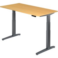 XBHM 16 GG | Schreibtisch - Buche 160 x 80 elektrisch höhenverstellbar
