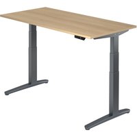 XBHM 16 GG | Schreibtisch - 160 x 80 Eiche elektrisch höhenverstellbar