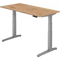 XBHM 16 SS | Schreibtisch - 160 x 80 Asteiche elektrisch höhenverstellbar