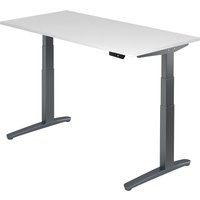 XBHM 16 GG | Schreibtisch - Weiß 160 x 80 elektrisch höhenverstellbar