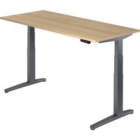 XBHM 19 GG | Schreibtisch - 180 x 80 Eiche elektrisch höhenverstellbar