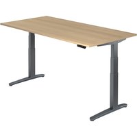 XBHM 2E GG | Schreibtisch - 200 x 100 Eiche elektrisch höhenverstellbar