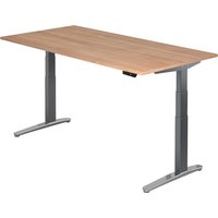 XBHM 2E GC | Schreibtisch - 200 x 100 Nussbaum elektrisch höhenverstellbar