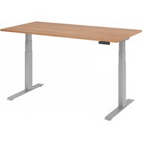XDKB 16 S | Schreibtisch - 160 x 80 Nussbaum elektrisch höhenverstellbar