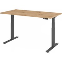 XDKB 16 G | 160x80 | Schreibtisch elektrisch höhenverstellbar - 160 x 80 Asteiche elektrisch höhenverstellbar