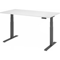 XDKB 16 G | Schreibtisch - Weiß 160 x 80 elektrisch höhenverstellbar