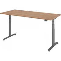 XDLR 19 G | 180x80 | Schreibtisch elektrisch höhenverstellbar - 180 x 80 Nussbaum elektrisch höhenverstellbar