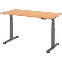 XDSM 16 G | Schreibtisch - Buche 160 x 80 elektrisch höhenverstellbar