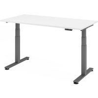 XDSM 16 G | Schreibtisch - Weiß 160 x 80 elektrisch höhenverstellbar