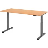 XDSM 19 G | Schreibtisch - Buche 180 x 80 elektrisch höhenverstellbar